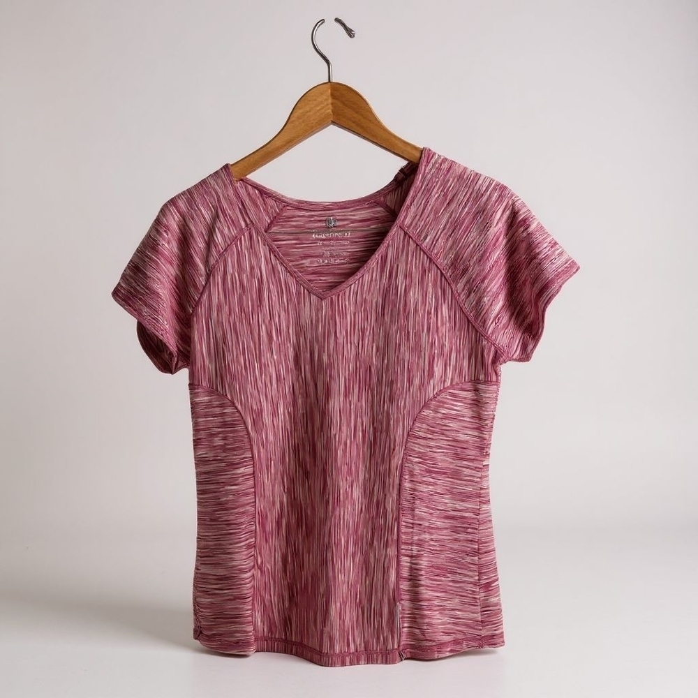 90 Degree By Reflex Pink Patterned Short Sleeve Golf Tee